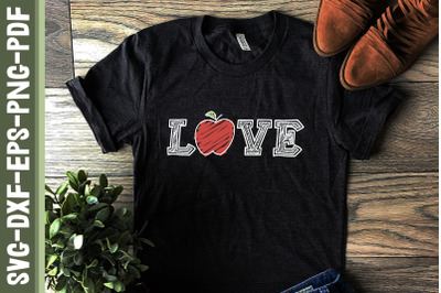 Love Apple Back To School Teacher