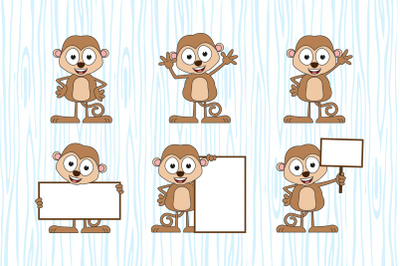 cute monkey animal cartoon