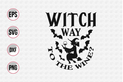 Witch way to the wine svg.