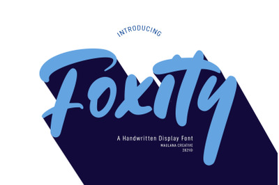 Foxity Handwritten Display Font