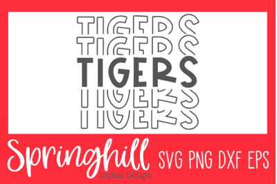 Tigers Team T-Shirt SVG PNG DXF &amp; EPS Design Cut Files