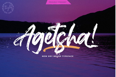 Agethsa - Textured Brush Font