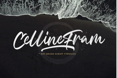 Celline Fram - Textured Brush Font