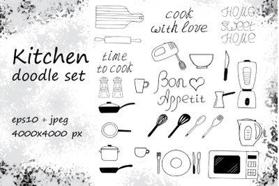 kitchen doodle set