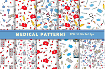 Medical patterns. Digital paper