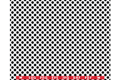 SVG Black Circles, Seamless pattern digital clipart