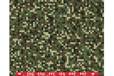 SVG Camouflage print&2C; Seamless pattern digital clipart