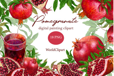 Pomegranate PNG, fruit clip art, sublimation png, botanic illustration