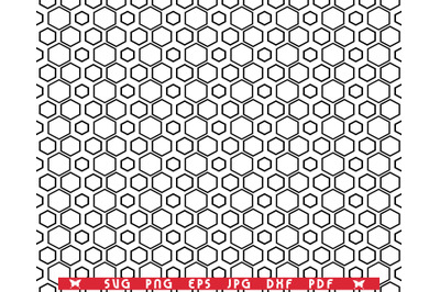 SVG White Hexagons&2C; Seamless Pattern digital clipart