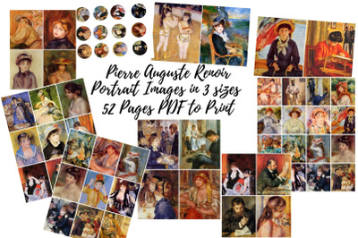 Pierre Auguste Renoir Portrait Sheets