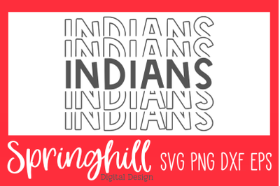 Indians Team T-Shirt SVG PNG DXF &amp; EPS Design Files