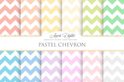 Pastel Chevron Digital Paper