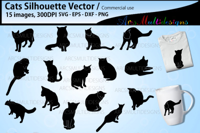 Cat silhouette bundle