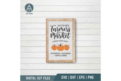 Autumn Farmers Market svg, Autumn svg, Fall svg cut file