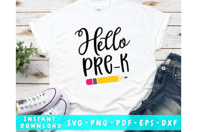 Hello Pre-K SVG&2C; Hello Pre-K Cut File