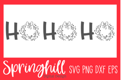 Ho-Ho-Ho Christmas SVG PNG DXF &amp; EPS Design Cut Files