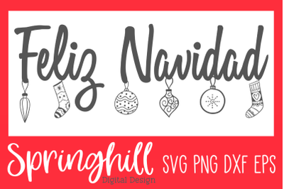 Feliz Navidad SVG PNG DXF &amp; EPS Design Cut Files