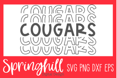 Cougars Sports Team SVG PNG DXF &amp; EPS Design Cut Files