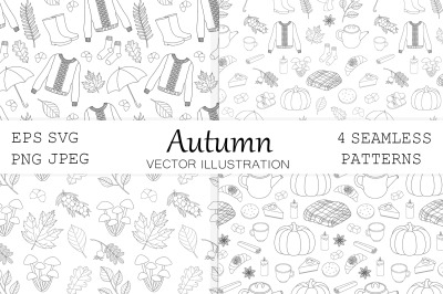 Autumn pattern. Autumn SVG. Autumn wallpaper. Autumn vector