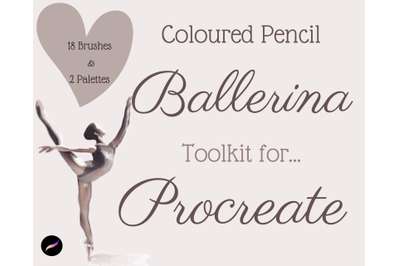 Procreate Coloured Pencil Ballerina Toolkit