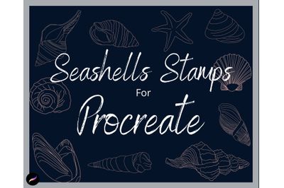 Seashells Stamps for Procreate X 10