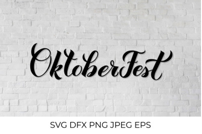 Oktoberfest calligraphy lettering. German beer festival.