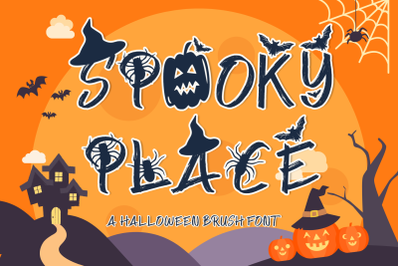 Spooky Place - A Halloween Brush Font