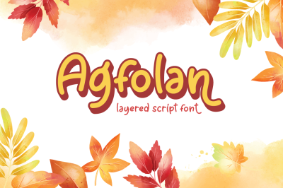 Agfolan - Layered Script Font