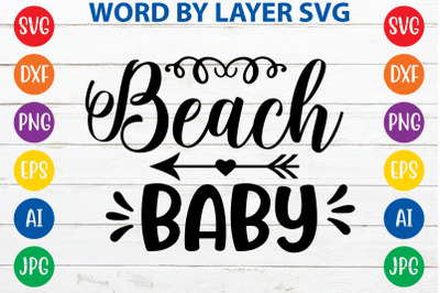 Beach Baby svg cut file