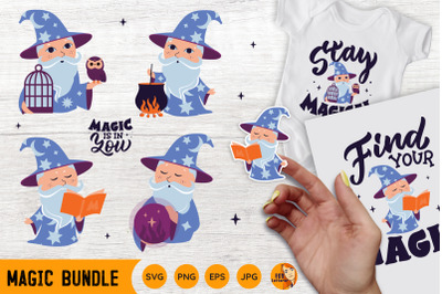 Magic wizard bundle, stickers
