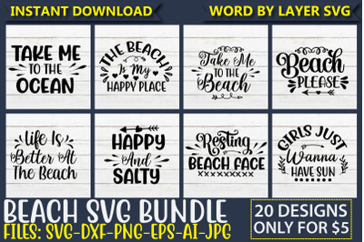 Beach quotes SVG Bundle