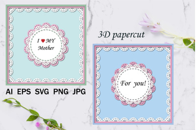 Greeting cards, paper cutting cards