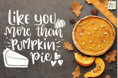 Like You More Tan Pumpkin Pie SVG Pumpkin Quotes