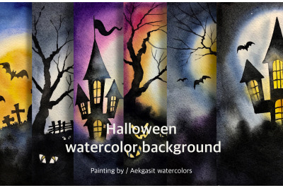 Watercolor Background for Halloween