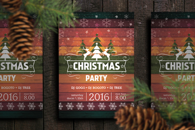 Flyer/Poster Christmas Party Retro