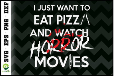 Halloween Pizza Funny Horror Movie Fan