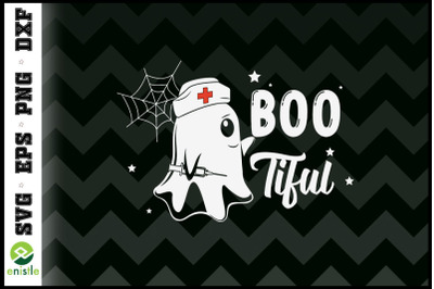 Halloween Bootiful Boo Nurse Funny