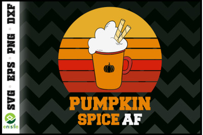 Pumpkin Spice Af Funny Halloween Vintage