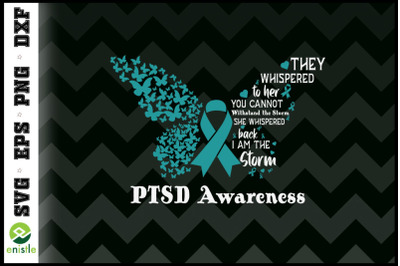 I am the storm PTSD Awareness Butterfly