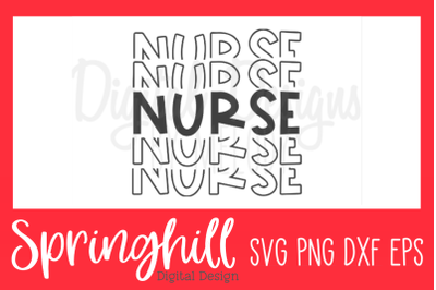 Nurse Nursing School RN T-Shirt SVG PNG DXF &amp; EPS Design Cut Files