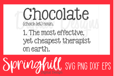 Chocolate Definition SVG PNG DXF &amp; EPS Design Cut Files