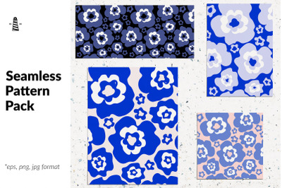 Blue flower digital paper