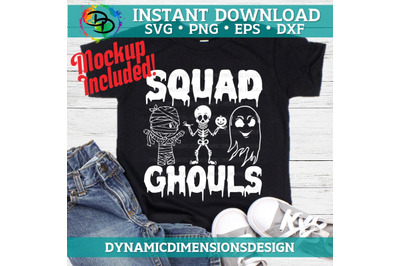 Squad Ghouls SVG, SVG Files for Cricut, Silhouette Files, Cut Files, S