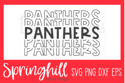 Go Panthers School Team Mascot SVG PNG DXF &amp; EPS Design Cut Files