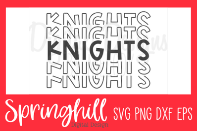 Knights Sports Team Tshirt SVG PNG DXF &amp; EPS Design Cut Files