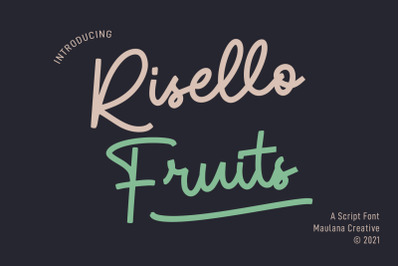 Risello Fruits Script Font