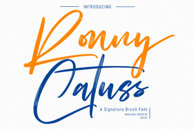 Ronny Catuss Signature Brush Font