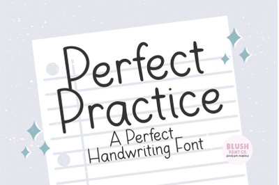 PERFECT PRACTICE Perfect Handwriting Font