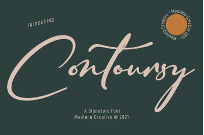 Contoursy Signature Font