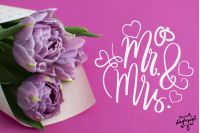 Mr.&amp; Mrs.1 SVG Bridal Quotes